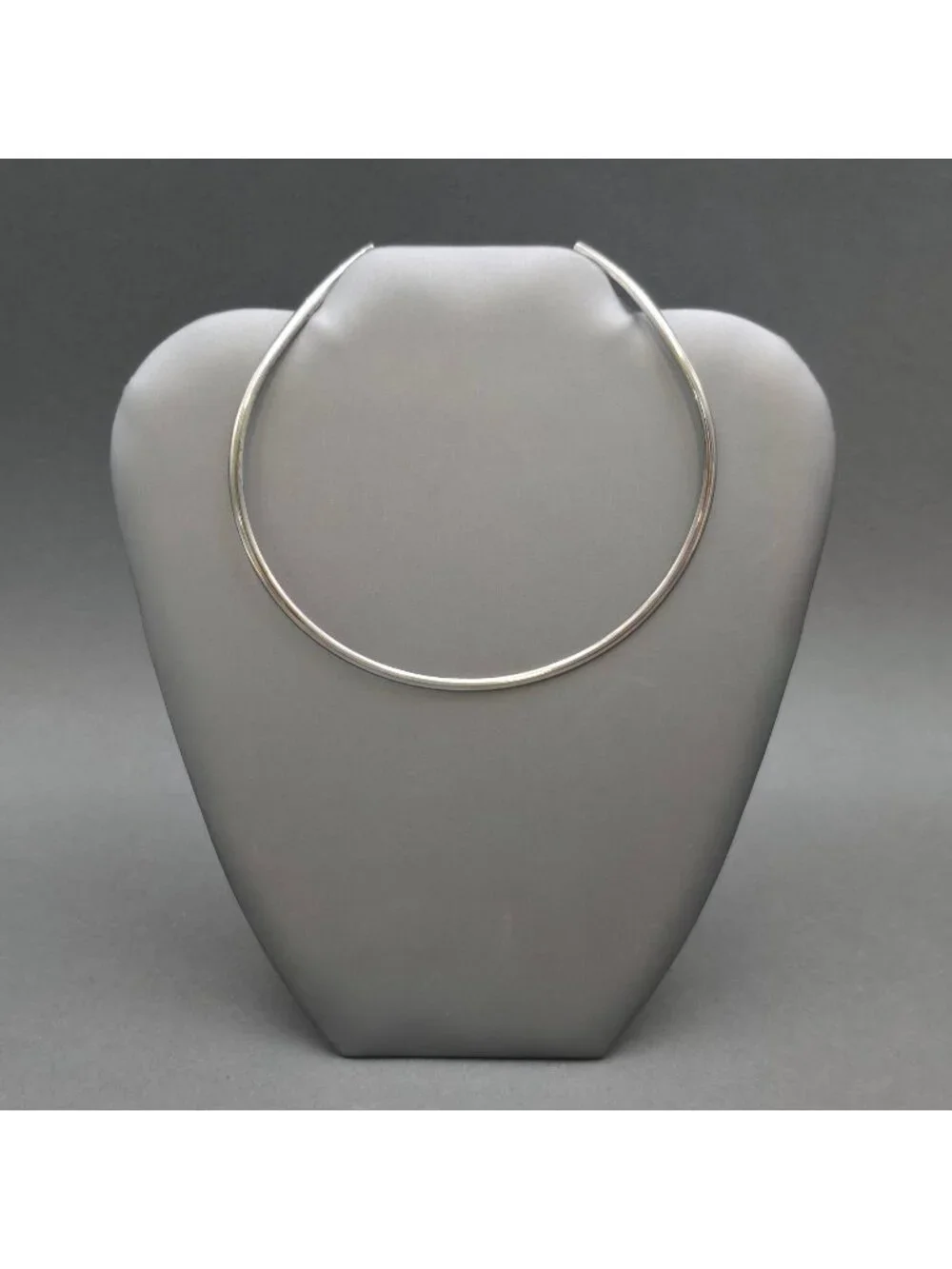 Vintage Sterling Silver Torque Choker Necklace Open Collar 12